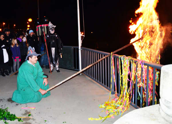 verbrennung vom prinz karneval an der fasnacht bad zurzach