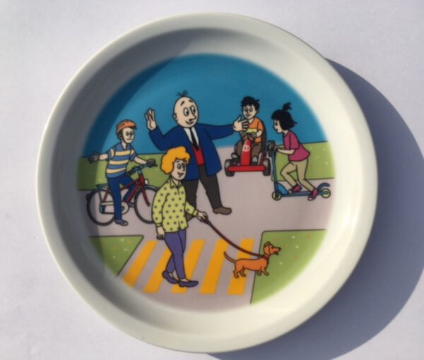 Assiette plate en porcelaine Papa Moll